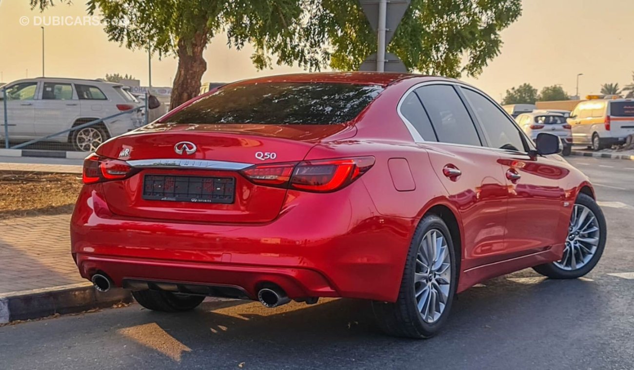 Infiniti Q50 3.0L Turbo V6 2019 Agency Warranty Full Service History GCC Full Option