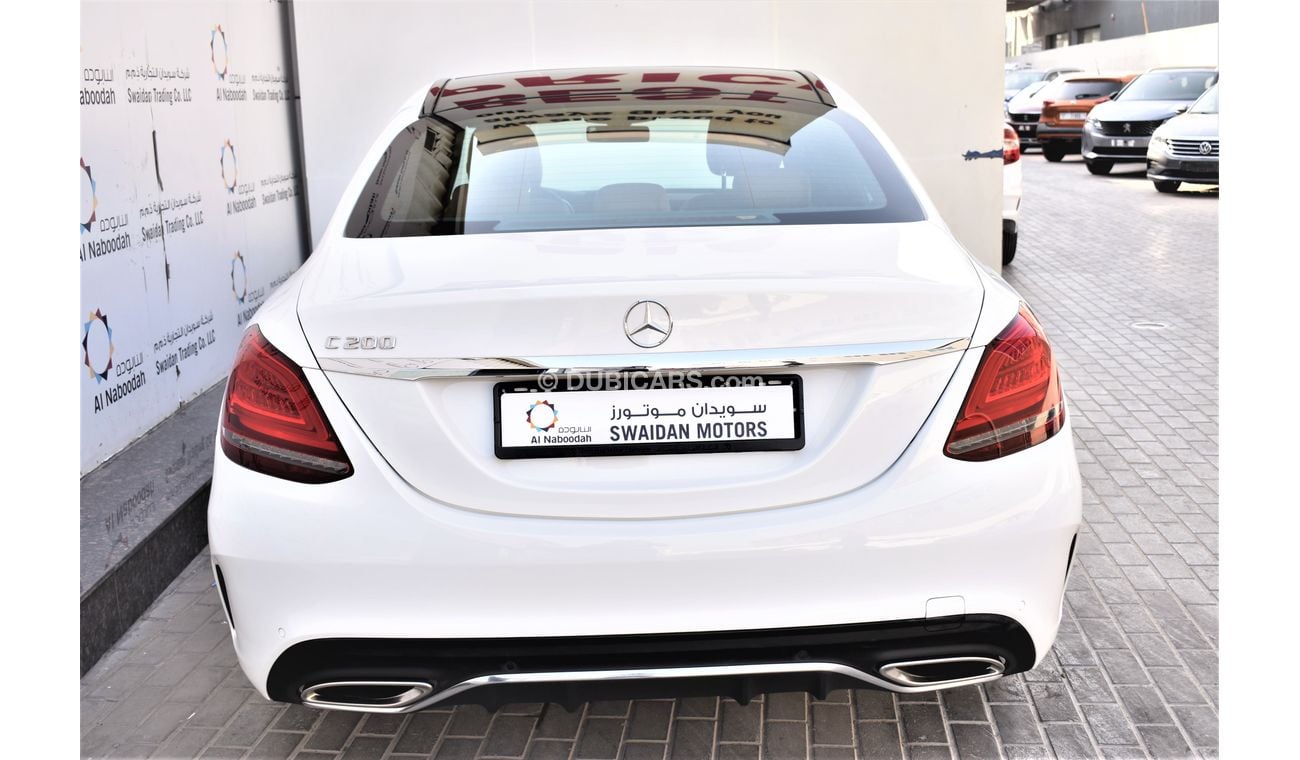 Mercedes-Benz C 200 AED 2399 PM | 2.0L C-200 AMG KIT GCC DEALER WARRANTY