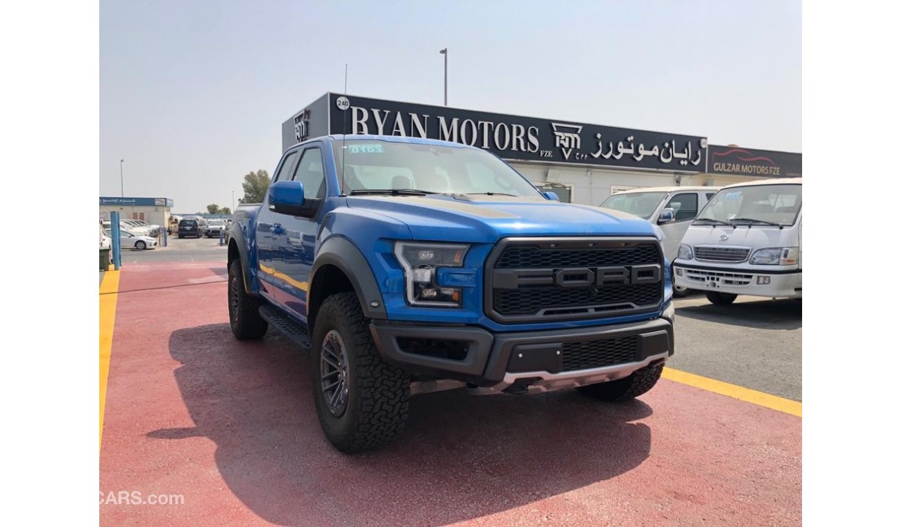 فورد F 150 FORD F150 RAPTOR SUPER CAB 3.5L ، بنزين ، 4WD ، موديل 2021 ، خارجي أزرق مع جلد داخلي أزرق وأسود ، لل