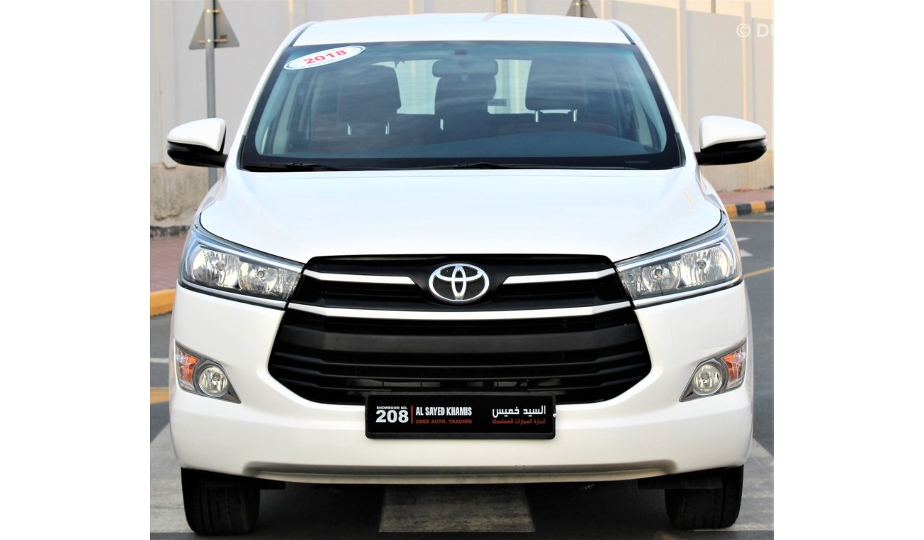 Toyota Innova Toyota Innova 2018 GCC in excellent condition without accidents, very clean from inside and outside