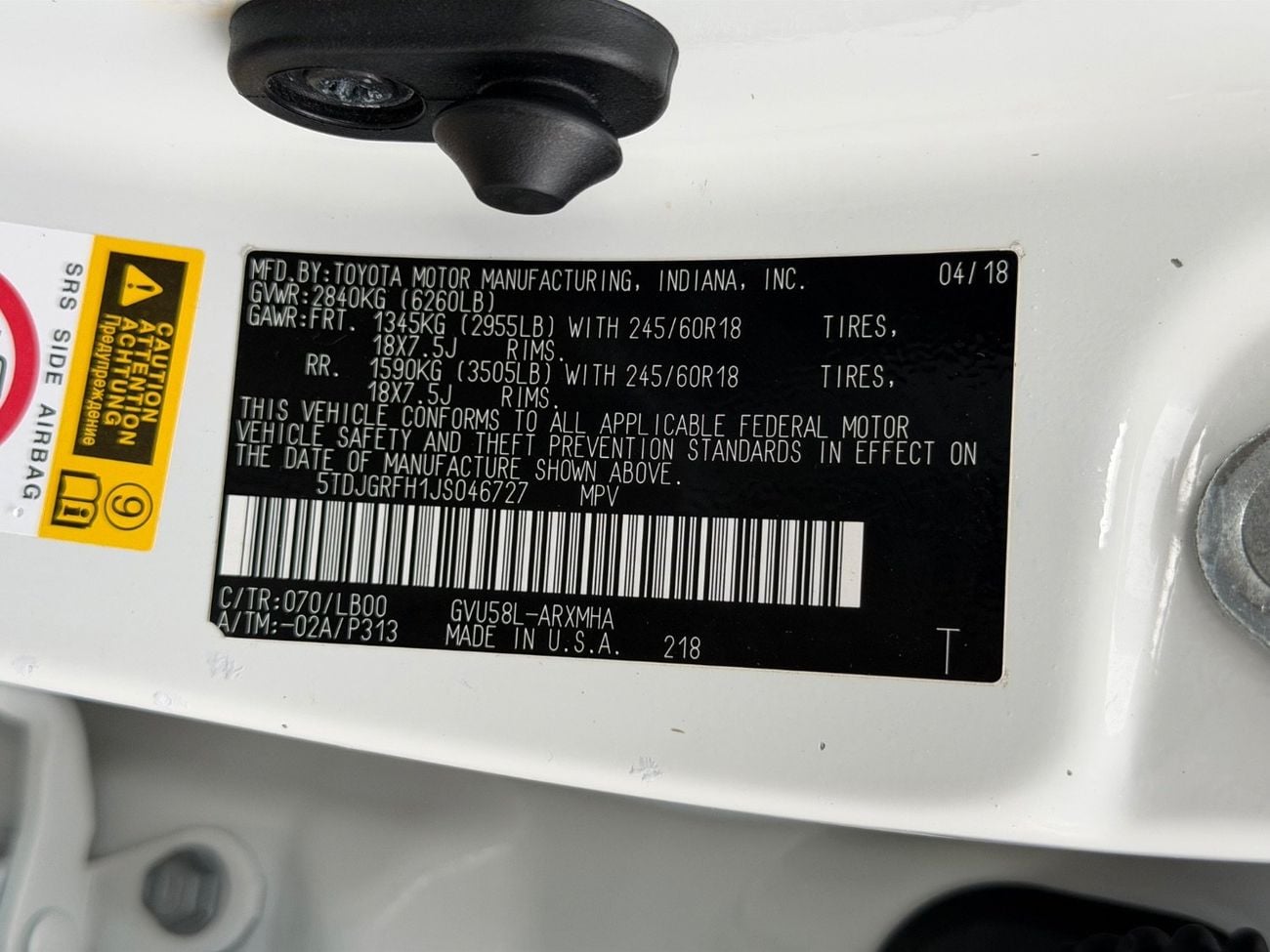 تويوتا هايلاندر 2018 TOYOTA HIGHLANDER XLE HYBRID FULL OPTIONS IMPORTED FROM USA