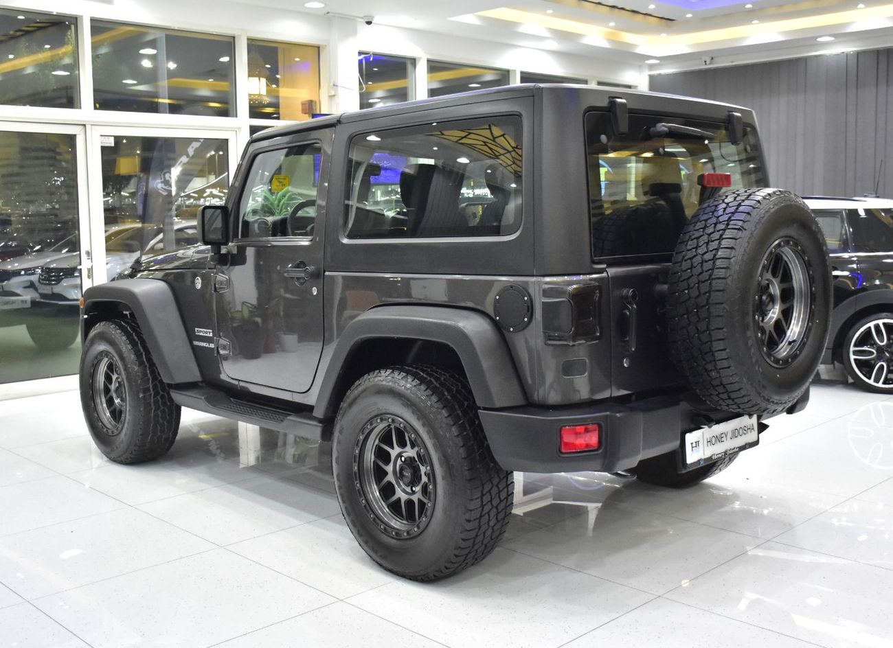 Jeep Wrangler EXCELLENT DEAL for our Jeep Wrangler Sport ( 2017 Model ) in Grey Color GCC Specs