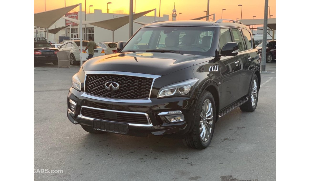 إنفينيتي QX80 موديل 2017 خليجي فل مواصفات كراسي جلد ومثبت سرعه وتحكم كهربي كامل ونظام صوت ممتاز وكاميرا خلفيه ومدخ