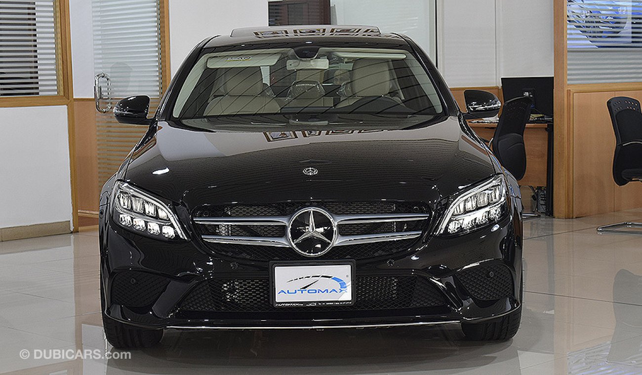 مرسيدس بنز C200 2019 AMG Sedan, GCC, 0km with 2 Years Unlimited Mileage Warranty from Dealer (SUMMER OFFER)