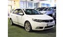 كيا سيراتو ORIGINAL PAINT! ( صبغ وكاله ) KIA CERATO 2012 Model!! in White Color! GCC Specs