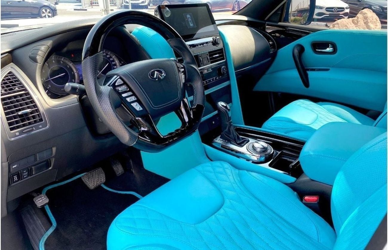 إنفينيتي QX80 GCC 2019 Nardo Grey Unique Interior Design by MBS