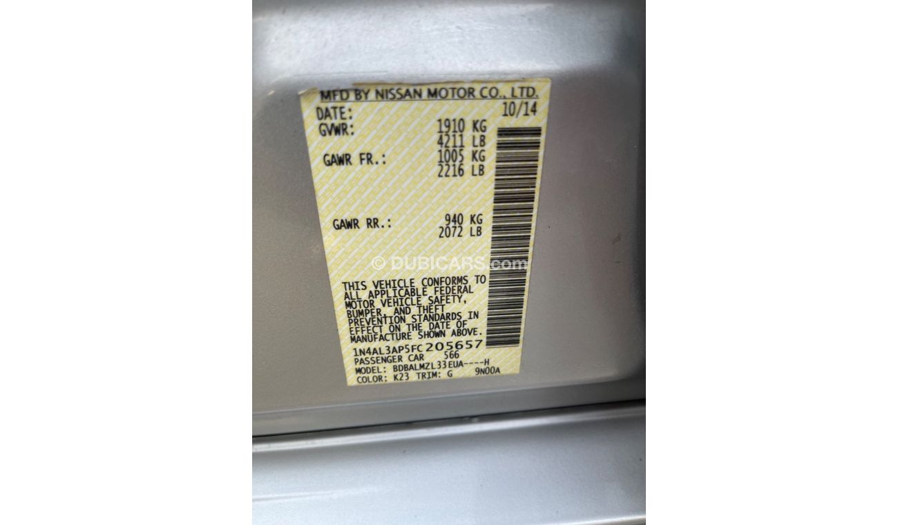 Nissan Altima SL Nissan Altima - 2015 -USA  VERY GOOD CONDITION