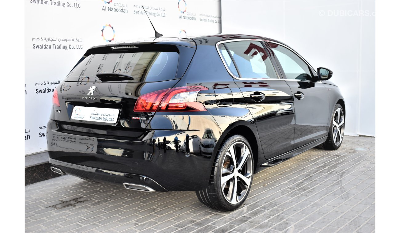 Peugeot 308 1.6L GT LINE 2018 GCC SPECS AGENCY WARRANTY UP 2023 OR 100,000KM