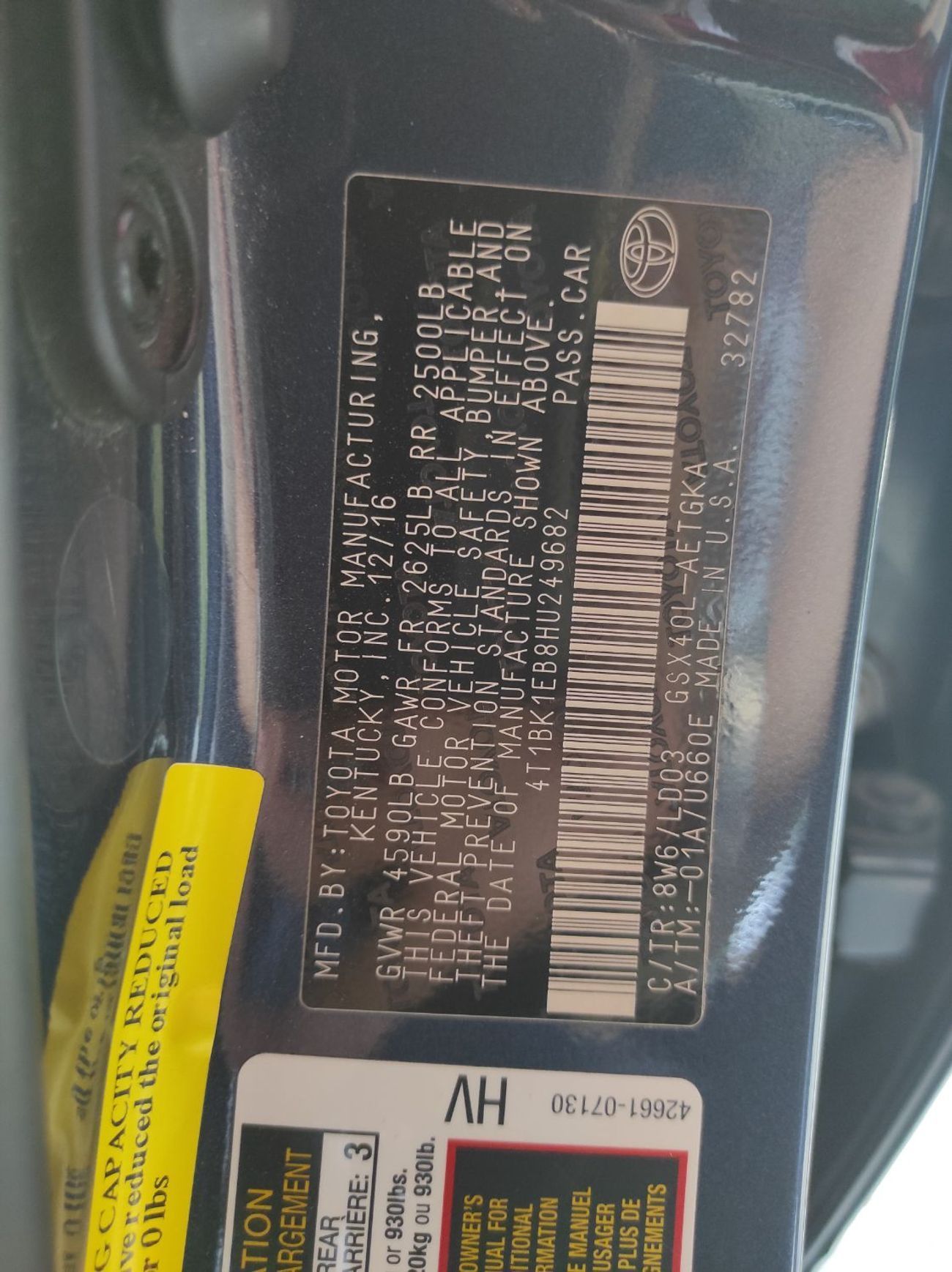 Toyota Avalon Toyota Avalon 2017 xle V6 full options with out sunroof clean car