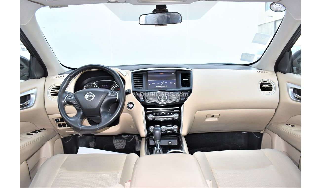 نيسان باثفايندر AED 1566 PM 3.5L S 4WD V6 GCC WARRANTY