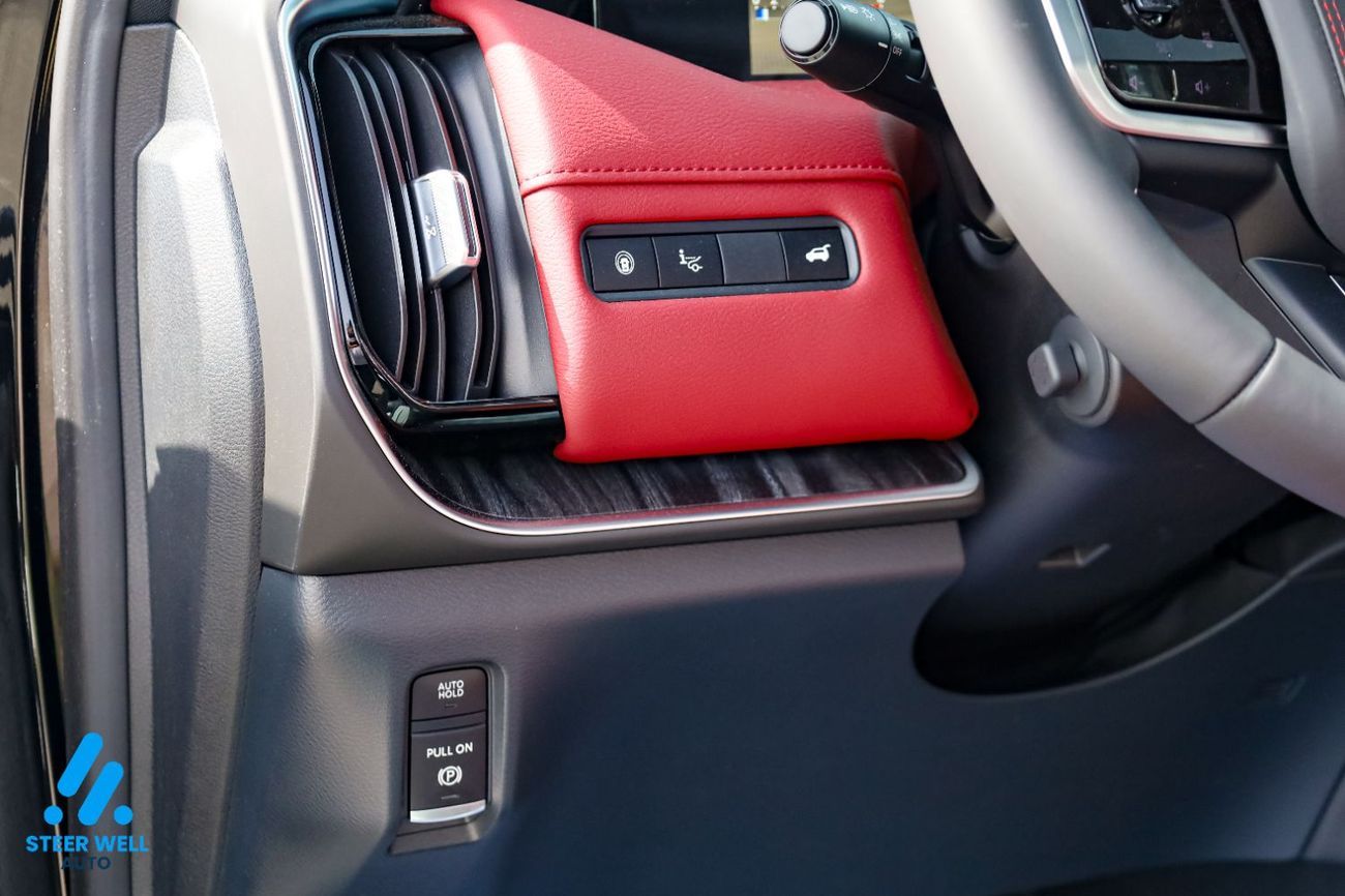 نيسان باترول LE Platinum | GCC Specs | 3.5L Twin-Turbo V6 | AWD | 9AT | 8-Seater SUV | Height Control | Red Inter