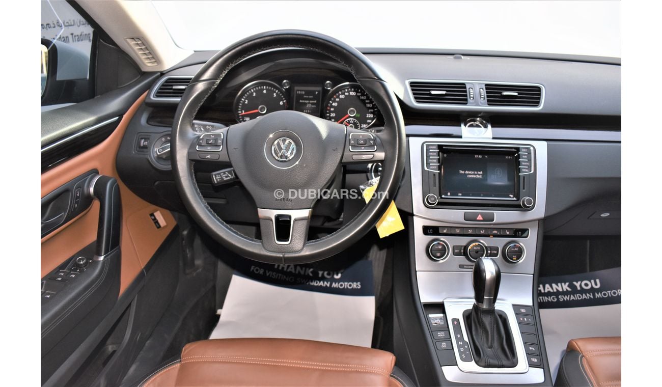 Volkswagen Passat CC 2.0L SPORT 2017 GCC SPECS DEALER WARRANTY