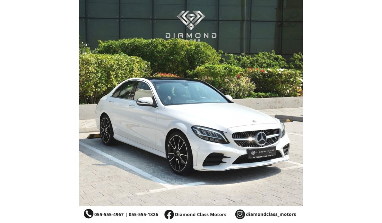 Mercedes-Benz C200 AMG Pack Mercedes C200 AMG Full option Panoramic  GCC 2019 Full Service History  Under Warranty