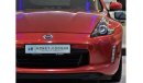 Nissan 370Z AED 1,664 Per Month / 0% D.P | ORIGINAL PAINT ( صبغ وكاله ) Nissan 370Z 2018 Model! GCC Specs