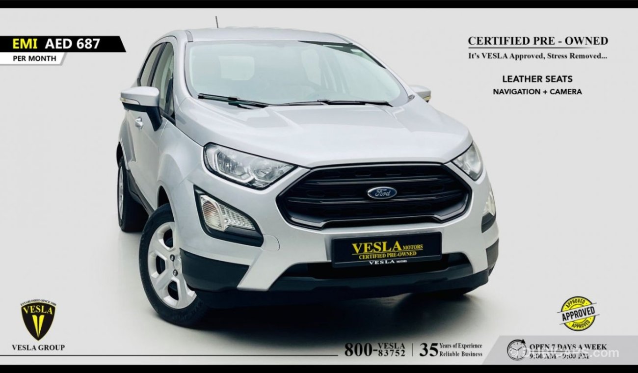 Ford Eco Sport LIMITED! + LEATHER SEATS + NAVIGATION + CAMERA / GCC / 2019 / UNLIMITED MILEAGE WARRANTY / 687 DHS