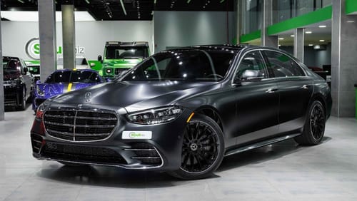 Mercedes-Benz S 580 SWAP YOUR CAR FOR BRAND NEW S580- MATT BLACK COLOR-BLUE INTERIOR -VIP PLUS -SPORT + PREMIUM PACKAGE
