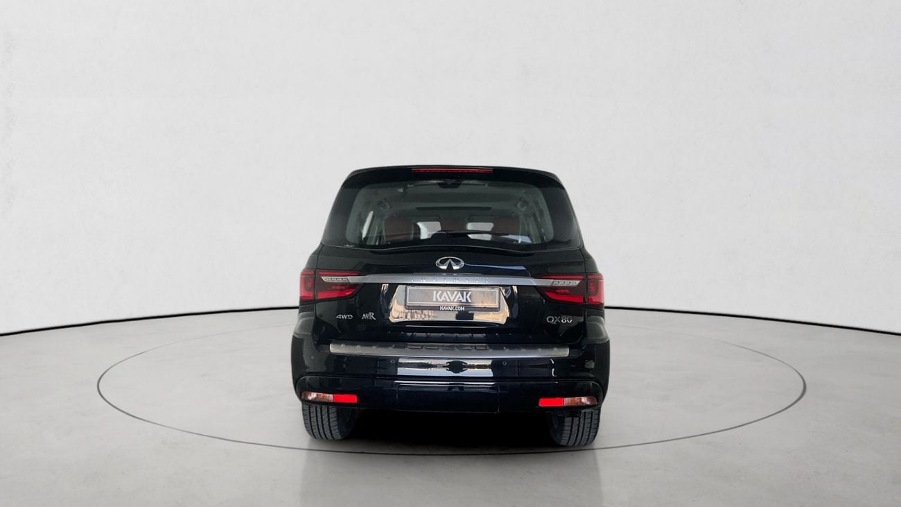 إنفينيتي QX80 LUXE SENSORY PROACTIVE 5.6 SENSORY PRO ACTIVE AUTO 4WD 8 SEATS | شامل الضمان | 0 ﺪﻔﻋﺓ ﺃﻮﻟﻯ