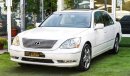 لكزس LS 430 لكزس LS430 وارد 1/2 موديل 2006 لون أبيض فتحه جلد رنجات خشب مرايا كهرباء كرسي كهرباء رنجات مثبت سرعة