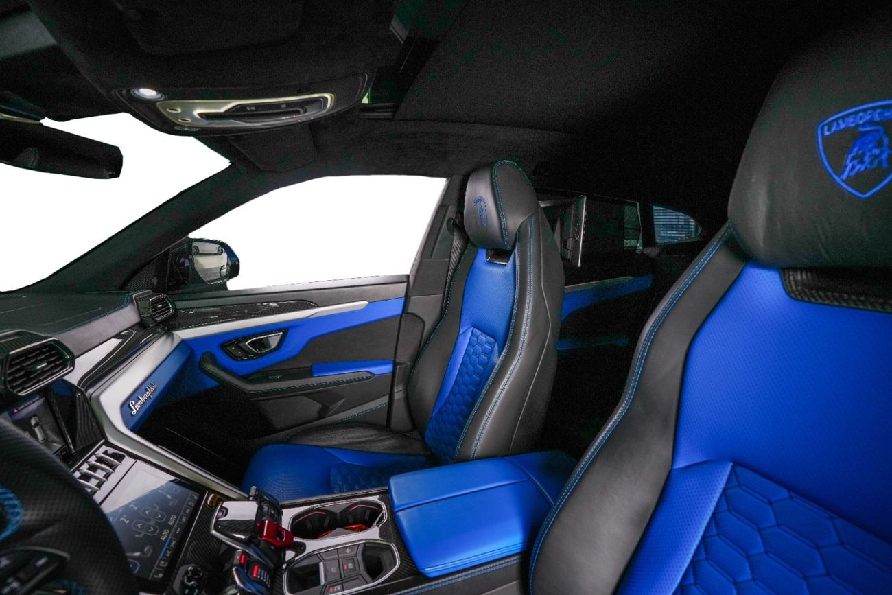 Lamborghini Urus STD 4.0T V8 Blue Eleos-Lamborghini Warranty-Full Carbon Fiber Interior-Bi-Colour Leather