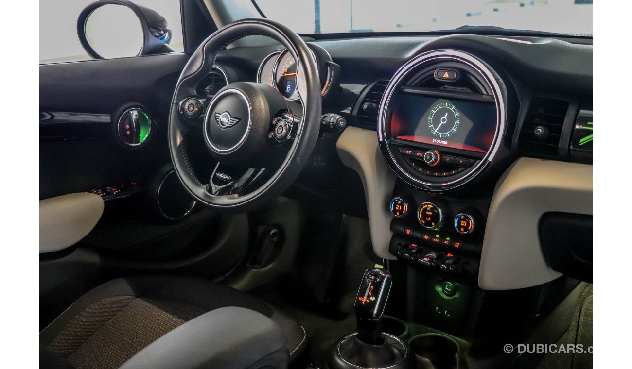 Mini Cooper 2019 GCC under Agency Warranty with Zero Down-Payment.