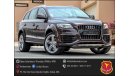 Audi Q7 3L Supercharged 2015 GCC under Agency Warranty with Zero Down-Payment.