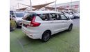 Suzuki Ertiga 2019 model, agency dye, 1600 cc, imprint, white color, rear wing, alloy wheels, air conditioning, wo