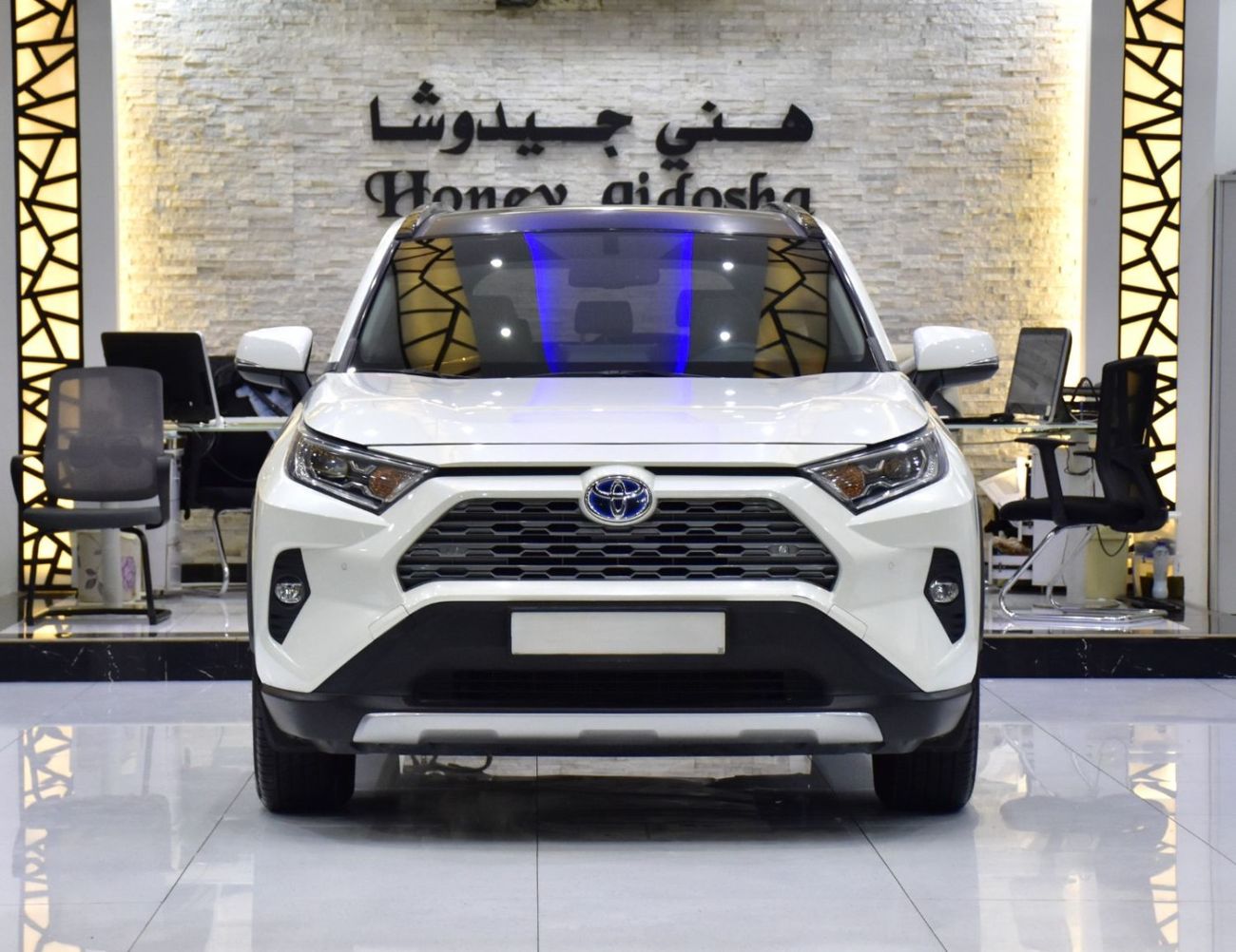 تويوتا راف ٤ EXCELLENT DEAL for our Toyota Rav4 Hybrid ( 2021 Model ) in White Color GCC Specs