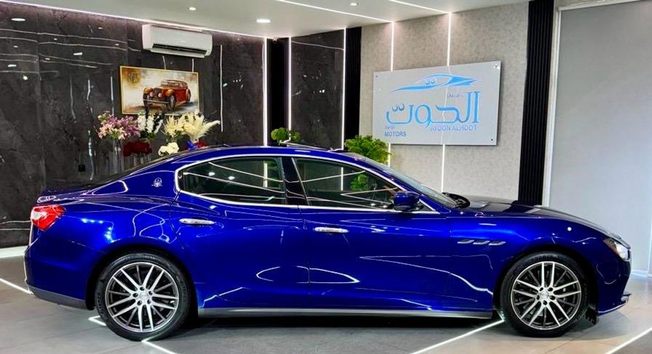 Maserati Ghibli S Q4 3.0L (345 HP) AMAZING BLUE COLOR MASERATI GHIBLI SQ4 V6 || GCC || FREE ACCIDENT || HIGHEST CATE