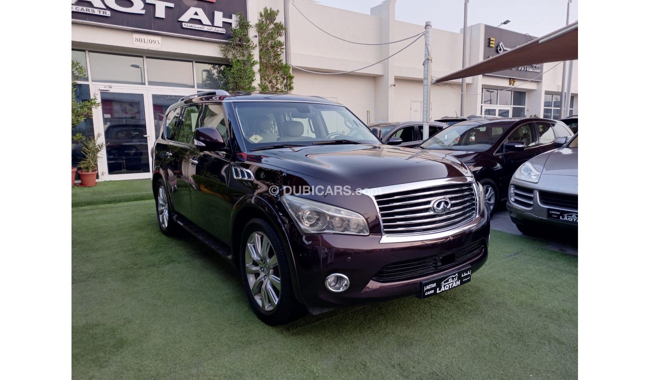 إنفينيتي QX56 خليجى صبغ وكالة موديل 2011 خمس كاميرات فتحة جلد مثبت سرعة تحكم رنجات حساسات بحالة ممتازة