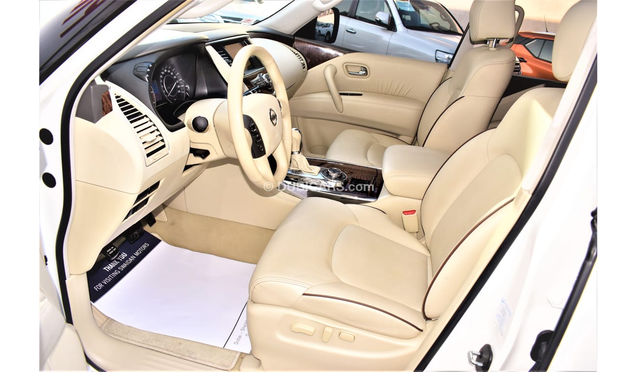 نيسان باترول AED 3132 PM | 5.6L LE T2 TITANIUM V8 4WD 2018 GCC DEALER WARRANTY