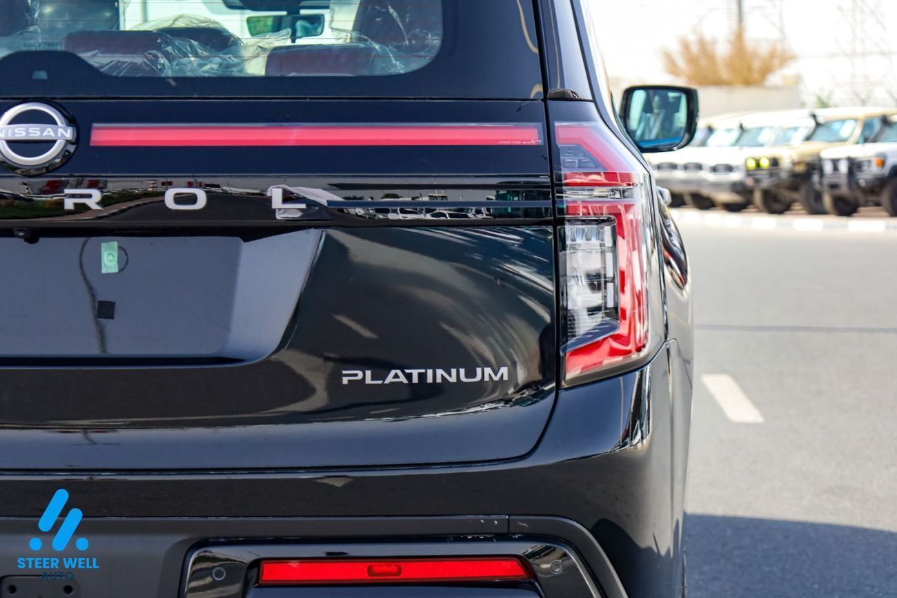نيسان باترول LE Platinum | GCC | 3.5L V6 | AWD | Red Inter | 8-Seater SUV | Height Control | Export