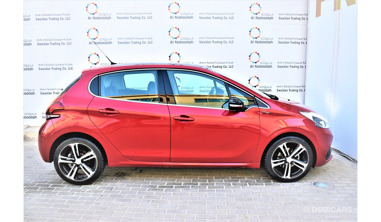 Peugeot 208 1.6L GT LINE HATCHBACK 2018 GCC DEALER WARRANTY STARTING FROM 39,900 DHS