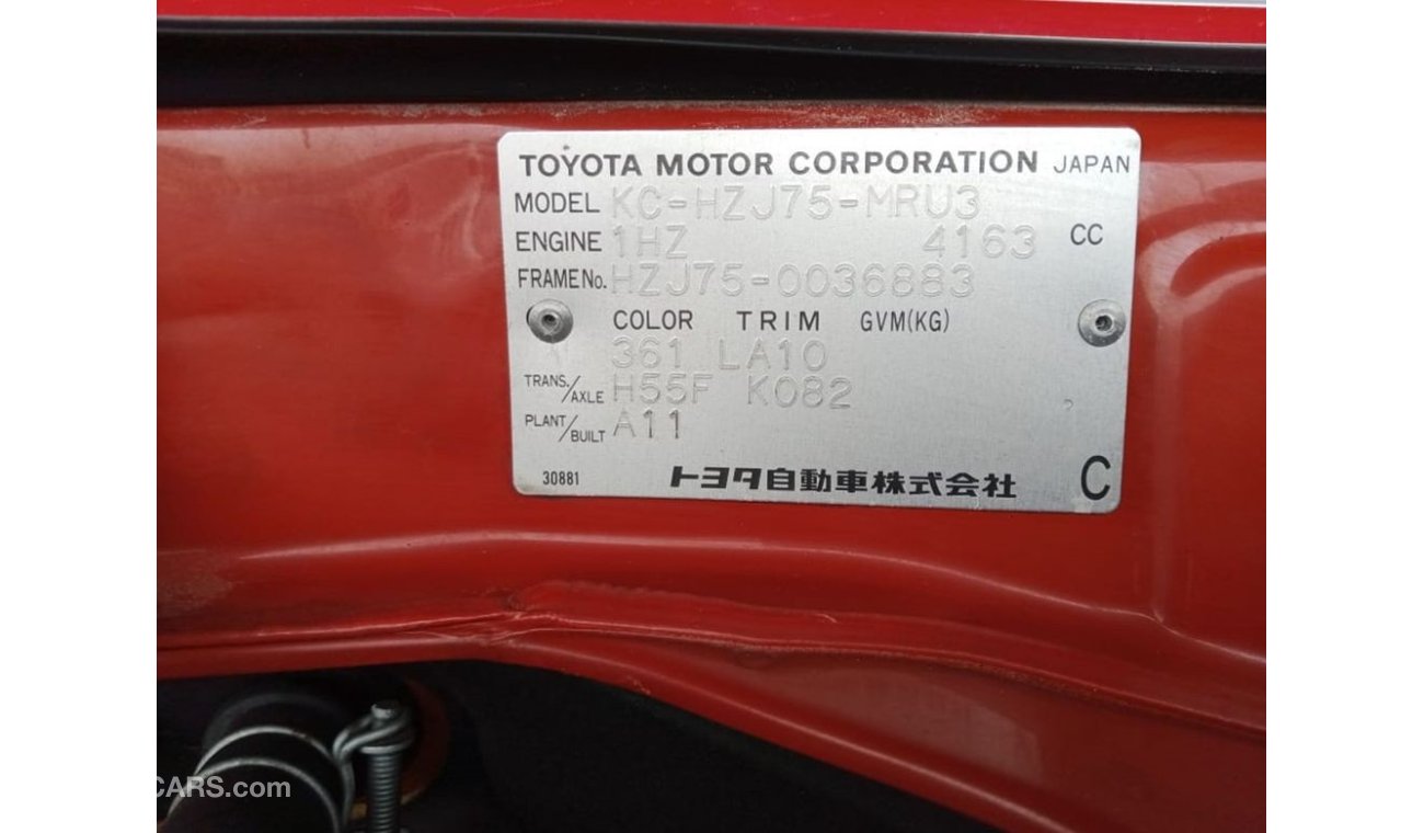 Toyota Land Cruiser Pick Up TOYOTA LAND CRUISER FIRE TRUCK RIGHT HAND DRIVE (PM992)