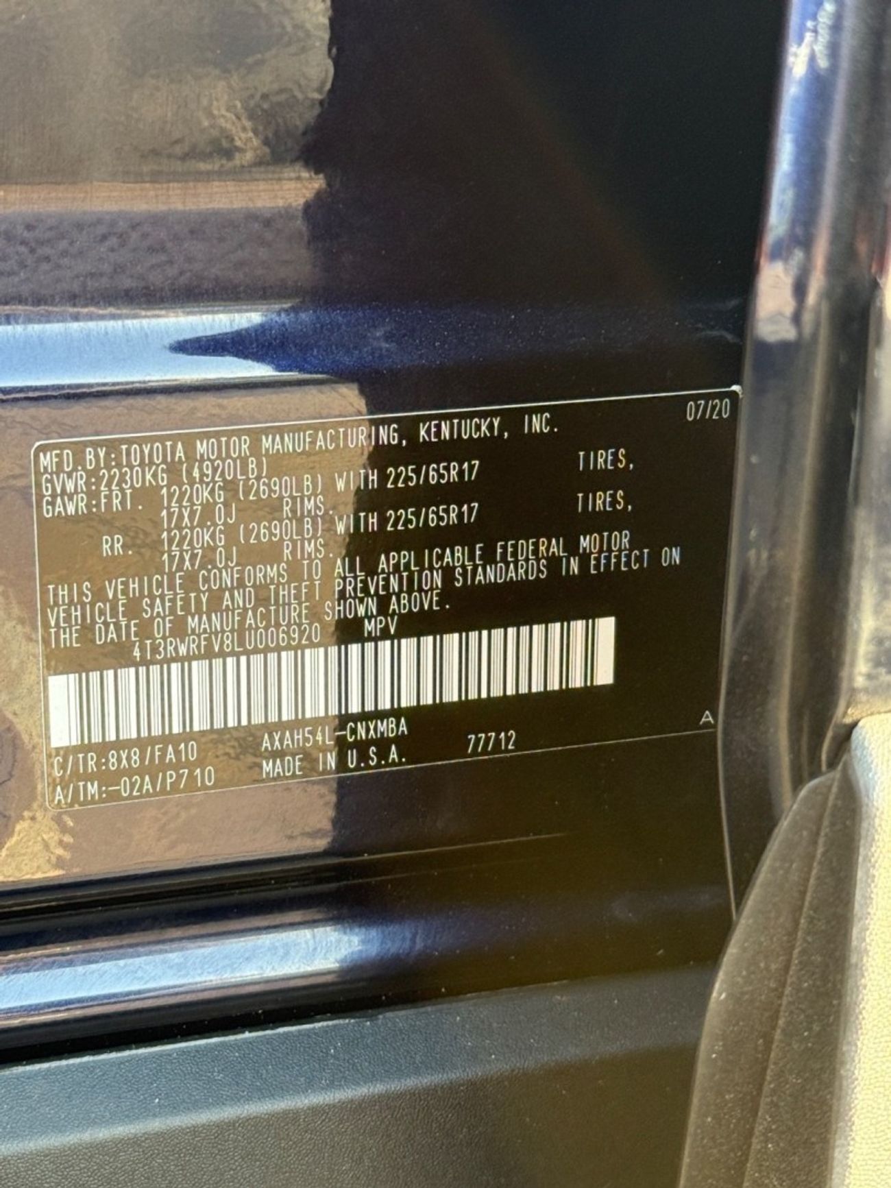 Toyota RAV4 XLE 2.5L