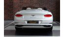 Bentley Continental GTC Speed Convertible