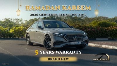 مرسيدس بنز E200 AMG EQ Boost 2.0L RWD 2026 0KM With 5 Years Or 200,000 Km Warranty