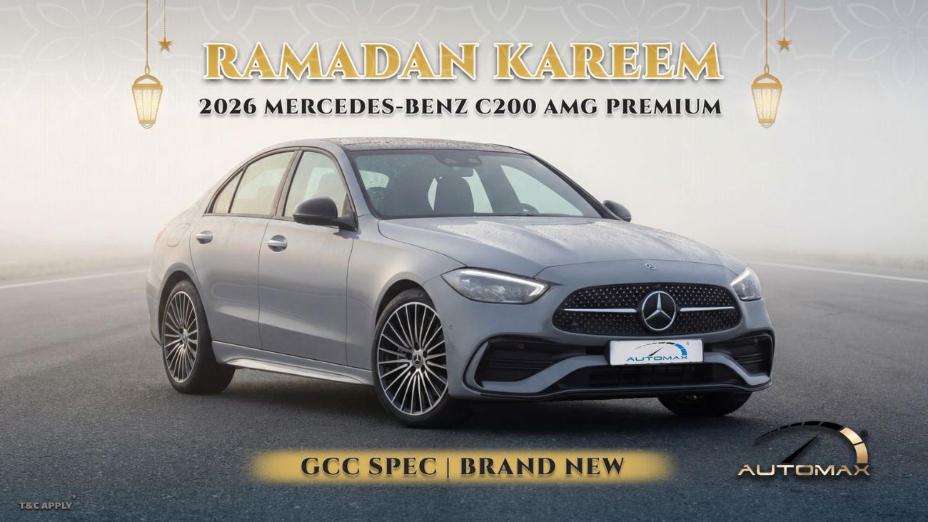 Mercedes-Benz C 200 AMG Premium EQ Boost 1.5L RWD 2026 GCC 0Km With 2 Years Unlimited Mileage Warranty @Official Dealer