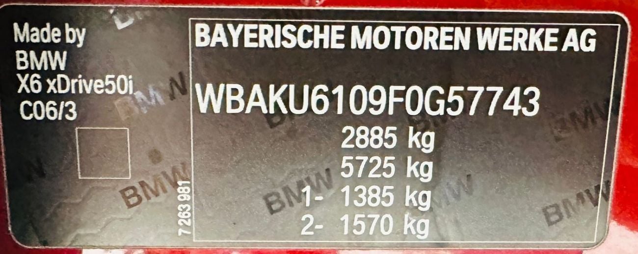 BMW X6 50I LUXURY