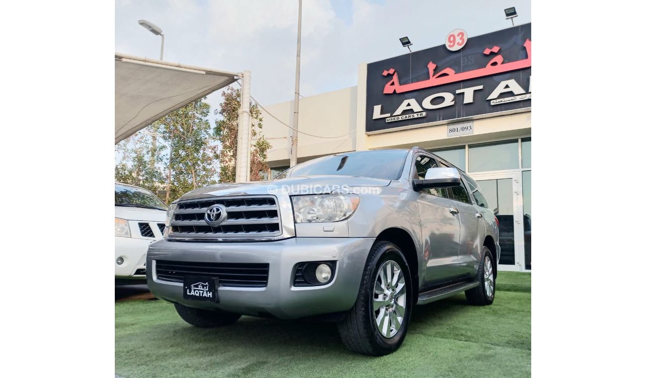 تويوتا سيكويا موديل 2009 لون سيلفر رقم واحد فتحة مثبت سرعة تحكم بحالة ممتازة لاتحتاج لأى مصاريف