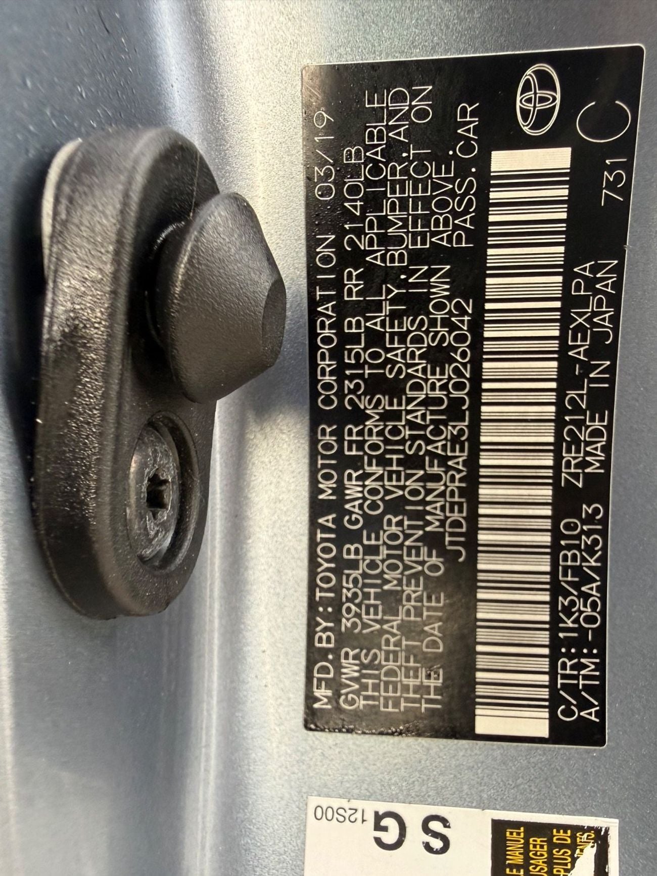 Toyota Corolla GLI 2.0L