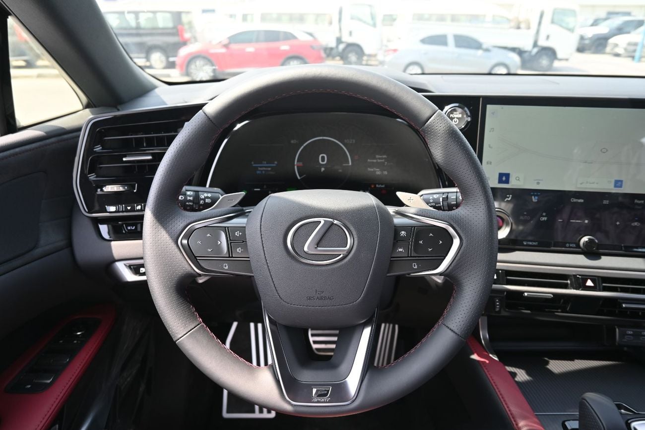 لكزس RX 500h F SPORT PERFORMANCE 2.4L Turbo + Hybrid, AWD Model 2025 Color Black