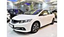 هوندا سيفيك AMAZING Honda Civic 1.8 i-VTEC 2014 Model White Color GCC Specs