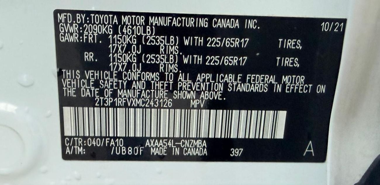 Toyota RAV4 XLE 2.5L 2021 Rav4 XLE AWD + 4x4 + ( low miles 19751 only ) Push Start + Sunroof + 2.5L Full option