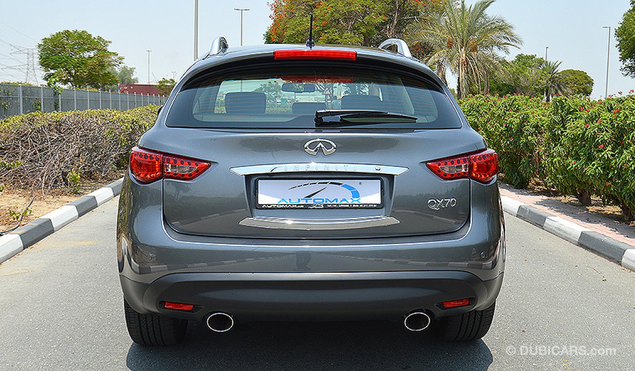 إنفينيتي QX70 3.7L V6 AWD, GCC, 0km w/ 5Yrs or 200K km WTY + 2Yrs or 50K km Service from Dynatrade