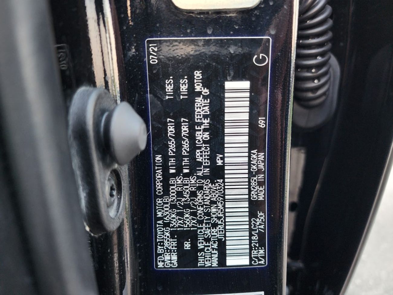 Toyota 4Runner 4RUNNER TRD OFF ROAD 4X4 2021 EXPORT PRICE