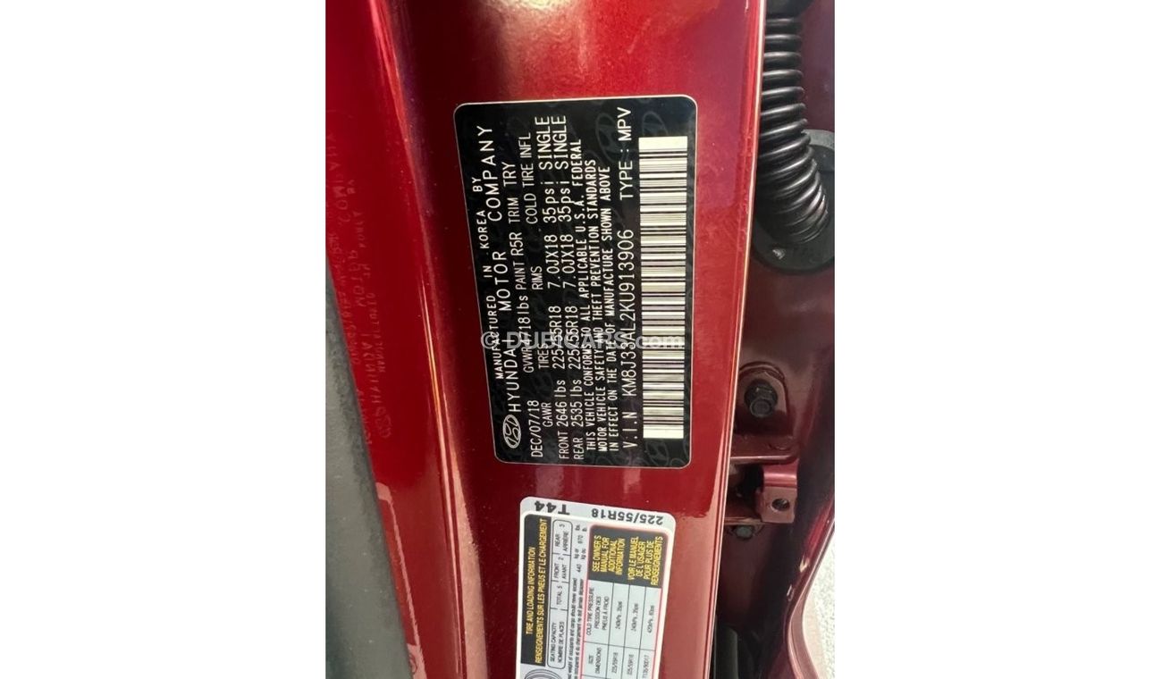 Hyundai Tucson 2019 LIMITED 360 CAMERA 4x4 USA IMPORTED