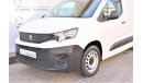 Peugeot Partner K9 1.6L MT 2020 GCC AGENCY WARRANTY