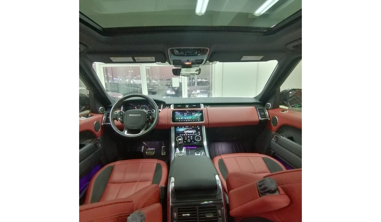 لاند روفر رانج روفر سبورت إتش أس إي RANGE ROVER SPORT 2020 BLACK V8 - 5.0 L SUPERCHARGED PANORAMA RED LEATHER INTERIOR HYDRAULIC PROJECT