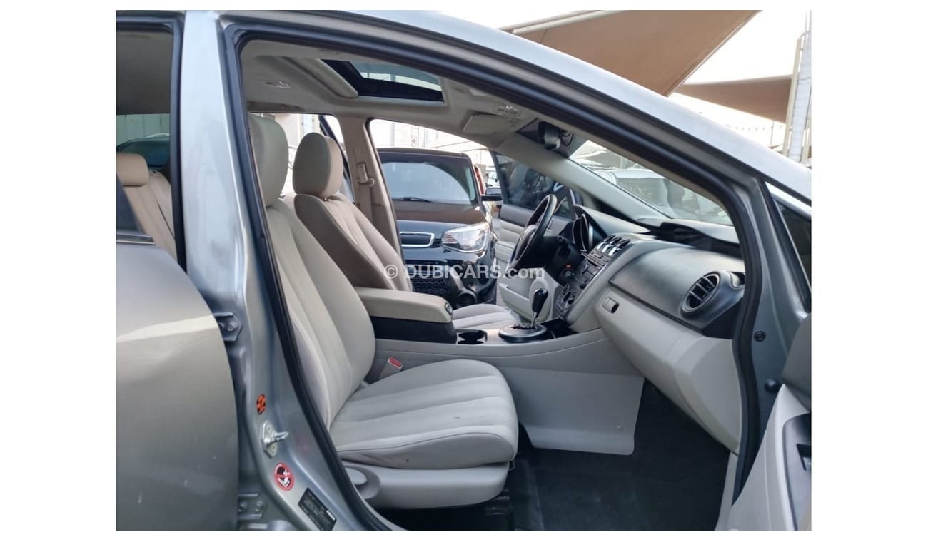 Mazda CX7 Mazda CX7, 2012 model, Gulf, gray color, one number, slot, cruise control, wooden wheels, rear spoil