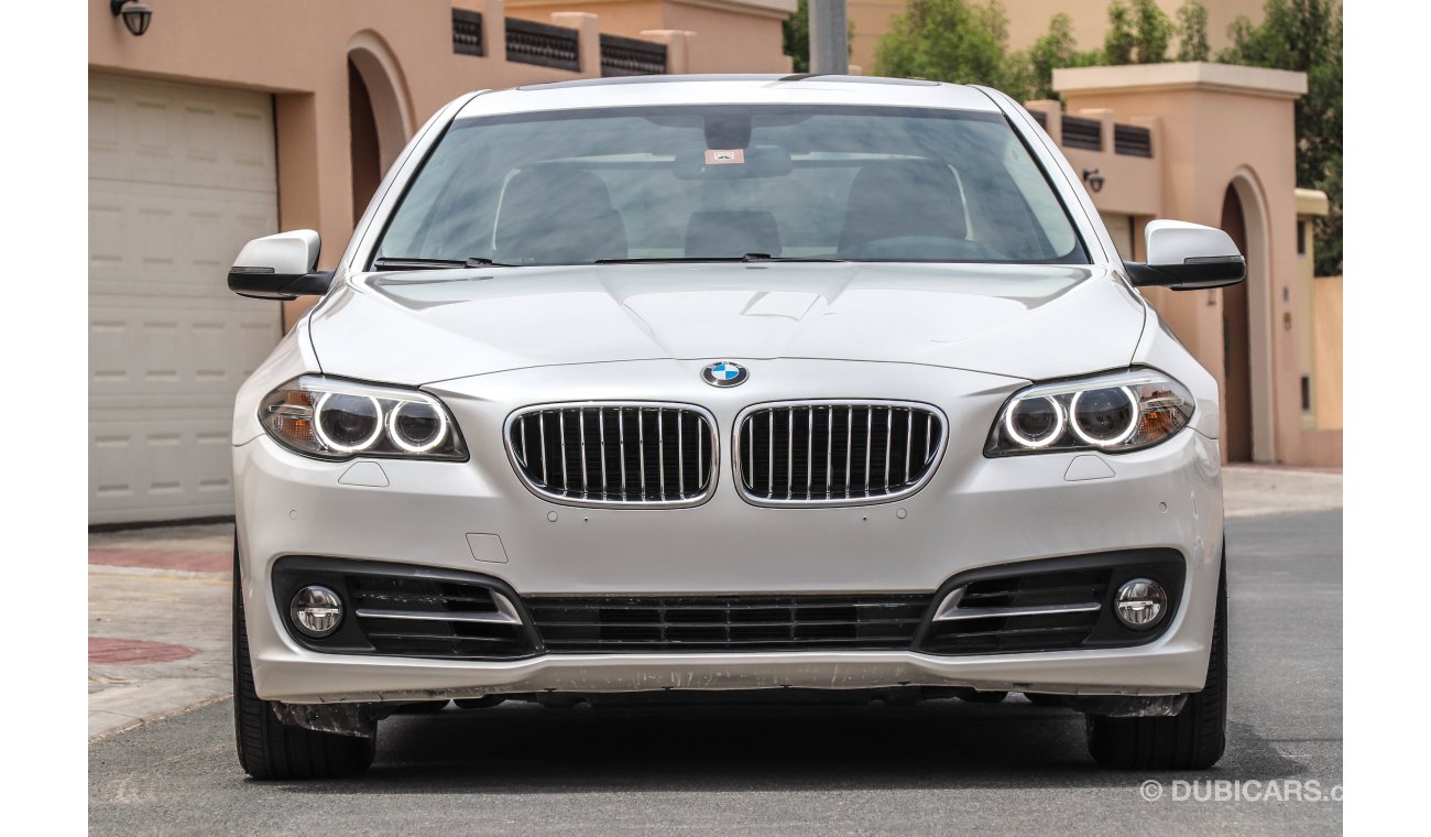 BMW 520i i 2015 GCC under Agency Warranty with Zero Down-Payment.